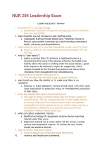 NUR 204 Leadership Exam Questions With Answers Graded A&plus; Assured Success