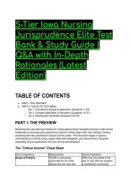S-Tier Iowa Nursing Jurisprudence Elite Test Bank & Study Guide &vert; Q&A with In-Depth Rationales &lpar;2026&sol;2027 Edition&rpar;