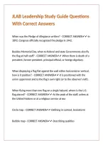 JLAB Leadership Study Guide Questions With Correct Answers