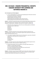 NSG 122 Exam 1&colon; Nursing Fundamental Concepts&NewLine;&mdash; Herzing University with answers and&NewLine;rationale graded A&plus;