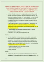 Nrnp 6531 &ndash; Primary Care Of Adults Across The Lifespan &ndash; Final &NewLine;Exam 2026&sol;2027 Newest Actual Exam Test Bank &vert; Nrnp 6531 &NewLine;Final Exam Review With Complete Exam Questions And &NewLine;Correct Verified Answers &vert; Already Graded A&plus; 
