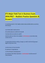  &NewLine;ETS Major Field Test in Business Exam &NewLine;2026&sol;2027 &ndash; Realistic Practice Questions & Answers &NewLine; &NewLine;