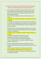 Nur 334 Practice Exam 1 &lpar;Latest 2026 &sol; 2027&rpar;&colon; Questions And &NewLine;Correct Verified Answers &lpar;100&percnt; Guaranteed Pass&excl;&excl;&excl;&rpar;