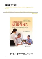 Test Bank for Fundamentals of Nursing&colon; Concepts and Competencies for Practice&comma; 9th Edition by Ruth F&period; Craven&comma; Constance Hirnle & Christine Henshaw &ndash; Chapters 1&ndash;43 Complete Guide