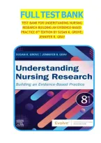 Test Bank For Understanding Nursing Research Building An Evidence-Based Practice 8Th Edition By Susan K&period; Grove&semi; Jennifer R&period; Gray
