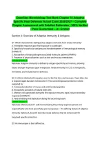  OpenStax Microbiology Test Bank Chapter 18 Adaptive Specific Host Defenses Actual Exam 2026&sol;2027 &ndash; Complete Chapter Assessment with Detailed Rationales &vert; 100&percnt; Verified &vert; Pass Guaranteed &ndash; A&plus; Graded