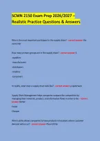 SCMN 2150 Exam Prep 2026&sol;2027 &ndash; Realistic Practice Questions & Answers 