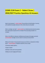 SCMN 2150 Exam 2 &ndash; Robert Straw &vert; &NewLine;2026&sol;2027 Practice Questions & Answers &NewLine;