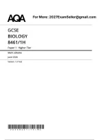 AQA GCSE Biology&comma; Chemistry & Physics Triple Science All Paper 1H Question Papers and Markschemes &lbrack;VERIFIED&rsqb; 