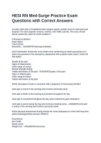 HESI RN Med-Surge Practice Exam Questions with Correct Answers&NewLine;&NewLine;