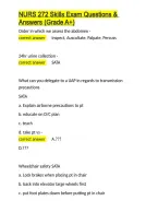NURS 272 Skills Exam Questions & Answers &lpar;Grade A&plus;&rpar;&period;docx&NewLine;&NewLine;
