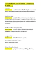 Nur 272 Exam 1 Questions & Answers &lpar;Grade A&plus;&rpar;&period;docx&NewLine;&NewLine;