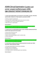 ASWB Clinical Examination Questions and Correct Answers &lpar;Verified Answers&rpar; 2026&sol;2027 Q&A &vert; Clinical Social Work Licensing Exam Study Guide with Rationales