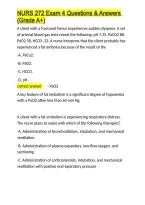 NURS 272 Exam 4 Questions & Answers &lpar;Grade A&plus;&rpar;&period;docx&NewLine;&NewLine;