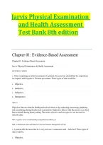 Jarvis Physical Examination and Health Assessment Test Bank 8th edition