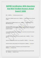 NSPIRE Certification With Questions&NewLine;And Well Verified Answers Actual&NewLine;Exam&excl;&excl;&excl; 2026&NewLine;