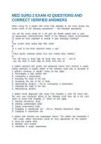 Med Surg 2 Exam &num;2 Questions And Correct Verified Answers