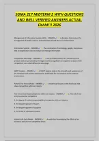 Sgma 217 Midterm 2 With Questions&NewLine;And Well Verified Answers Actual&NewLine;Exam&excl;&excl;&excl; 2026