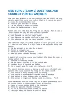 Med Surg 1 &lpar;Exam 2&rpar; Questions And Correct Verified Answers