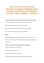 Wgu C213 Exam Compilations with Complete & Verified Solutions