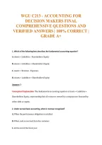 Wgu C213 Exam Compilations with Complete & Verified Solutions