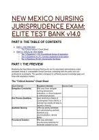 2026&sol;2027 NEW MEXICO NURSING JURISPRUDENCE EXAM&colon; Elite Test Bank v14&period;0 &vert; Q&A with In-Depth Rationales
