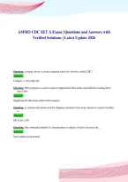AMMO CDC SET A Exam &vert; Questions and Answers with&NewLine;Verified Solutions &vert; Latest Update 2026