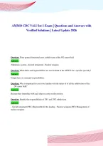 AMMO CDC Vol&period;1 Set 1 Exam &vert; Questions and Answers with&NewLine;Verified Solutions &vert; Latest Update 2026