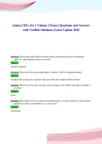 Ammo CDCs Set 1 Volume 1 Exam &vert; Questions and Answers&NewLine;with Verified Solutions &vert; Latest Update 2026