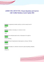 AMMO CDCs SET B VOL 2 Exam &vert; Questions and Answers&NewLine;with Verified Solutions &vert; Latest Update 2026