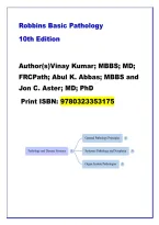 Robbins Basic Pathology&comma; 10th Edition Test Bank &ndash; Chapter-by-Chapter All-Chapters Pathology Questions&comma; Histopathology&comma; Clinical Pathology & USMLE Exam Prep