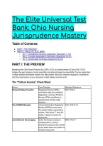 2026&sol;2027 Ohio Nursing Jurisprudence Elite Test Bank&colon; Complete ORC 4723 & OAC 4723 Mastery Q&A with Expert Rationales