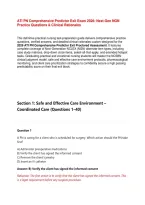 ATI PN Comprehensive Predictor Exit Exam 2026&colon; Next-Gen NGN Practice Questions & Clinical Rationales
