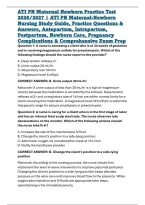 ATI PN Maternal Newborn Practice Test 2026&sol;2027 &vert; ATI PN Maternal-Newborn Nursing Study Guide&comma; Practice Questions & Answers&comma; Antepartum&comma; Intrapartum&comma; Postpartum&comma; Newborn Care&comma; Pregnancy Complications & Comprehensive Exam Prep