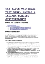 2026&sol;2027 S-Tier Kansas & Indiana Nursing Jurisprudence Test Bank &vert;  Advanced Clinical & Legal Questions with Expert Rationales