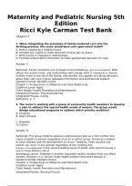 Test Bank for Maternity and Pediatric Nursing&comma; 5th Edition by Susan Ricci&comma; Terri Kyle and Susan Carman 9781975220419 &vert; Questions and Answers