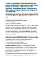 ATI RN Comprehensive Predictor Practice Test 2026&sol;2027 &vert; ATI RN Comprehensive Study Guide&comma; NCLEX-RN Questions & Answers&comma; Clinical Judgment&comma; Management of Care&comma; Pharmacology&comma; Physiological Integrity&comma; Psychosocial Integrity & Full Exam Prep