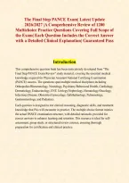 The Final Step PANCE Exam&vert; Latest Update 2026&sol;2027 &vert;A Comprehensive Review of 1200 Multichoice Practice Questions Covering Full Scope of the Exam&vert; Each Question Includes the Correct Answer with a Detailed Clinical Explanation&vert; Guaranteed Pass