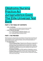 Oklahoma Nursing Jurisprudence Exam &lpar;NPA&rpar; Test Bank 2026&sol;2027 &vert; S-Tier Q&A with Rationales