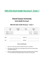 NSG-430 Adult Health Nursing II - Exam 1 &vert; 2026 Update with complete solutions&period;