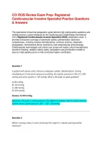 CCI RCIS Review Exam Prep&colon; Registered Cardiovascular Invasive Specialist Practice Questions & Answers