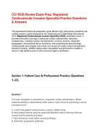 CCI RCIS Review Exam Prep&colon; Registered Cardiovascular Invasive Specialist Practice Questions & Answers