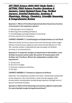 ATI TEAS Science 2026&sol;2027 Study Guide &vert; ACTUAL TEAS Science Practice Questions & Answers&comma; Latest Updated Exam Prep&comma; Verified Answers&comma; Detailed Rationales&comma; Anatomy & Physiology&comma; Biology&comma; Chemistry&comma; Scientific Reasoning & Comprehensive Review