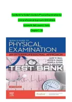 Test Bank For Seidel's Guide to Physical Examination An Interprofessional Approach 10th Edition by Jane W&period; Ball&comma; Joyce E&period; Dains Chapter 1 - 26
