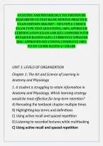 Anatomy And Physiology 1St Edition By Elizabeth Co Test Bank Newest Practice Exam Edition 2026&sol;2027 &ndash; Multiple Choice Exam Type Test Questions&comma; 100&percnt; Approved Certification Exam And Key Answers With Detailed Rationales &vert; Currently Updated 2026 &vert; Approved S