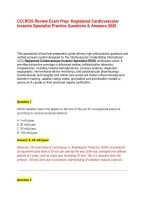 CCI RCIS Review Exam Prep&colon; Registered Cardiovascular Invasive Specialist Practice Questions & Answers