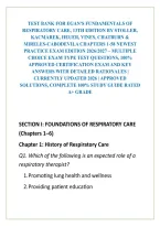 Test Bank For Egan's Fundamentals Of Respiratory Care&comma; 13Th Edition By Stoller&comma; Kacmarek&comma; Heuer&comma; Vines&comma; Chatburn & Mireles-Cabodevila Chapters 1-58 Newest Practice Exam Edition 2026&sol;2027 &ndash; Multiple Choice Exam Type Test Questions&comma; 100&percnt; Approved Cer