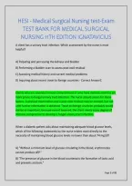 Hesi - Medical Surgical Nursing Test-Exam &NewLine;Test Bank For Medical Surgical &NewLine;Nursing 11Th Edition Ignatavicius 