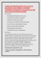 Ladwp Meter Reader Exam Class 1611 &NewLine;Questions And Correct Answers &NewLine;&lpar;Verified Answers&rpar; Plus Rationales 2026 &NewLine;Q&A &vert; Instant Download Pdf&period;