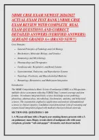 Nbme Cbse Exam Newest 2026&sol;2027 &NewLine;Actual Exam Test Bank &vert; Nbme Cbse &NewLine;Exam Review With Complete  Real &NewLine;Exam Questions And Correct &NewLine;Detailed Answers &lpar;Verified Answers&rpar; &NewLine;Already Graded A&plus; &lpar;Brand New&excl;&excl;&rpar;